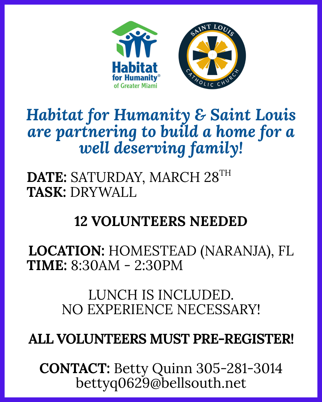 Habitat for Humanity – Upcoming Build